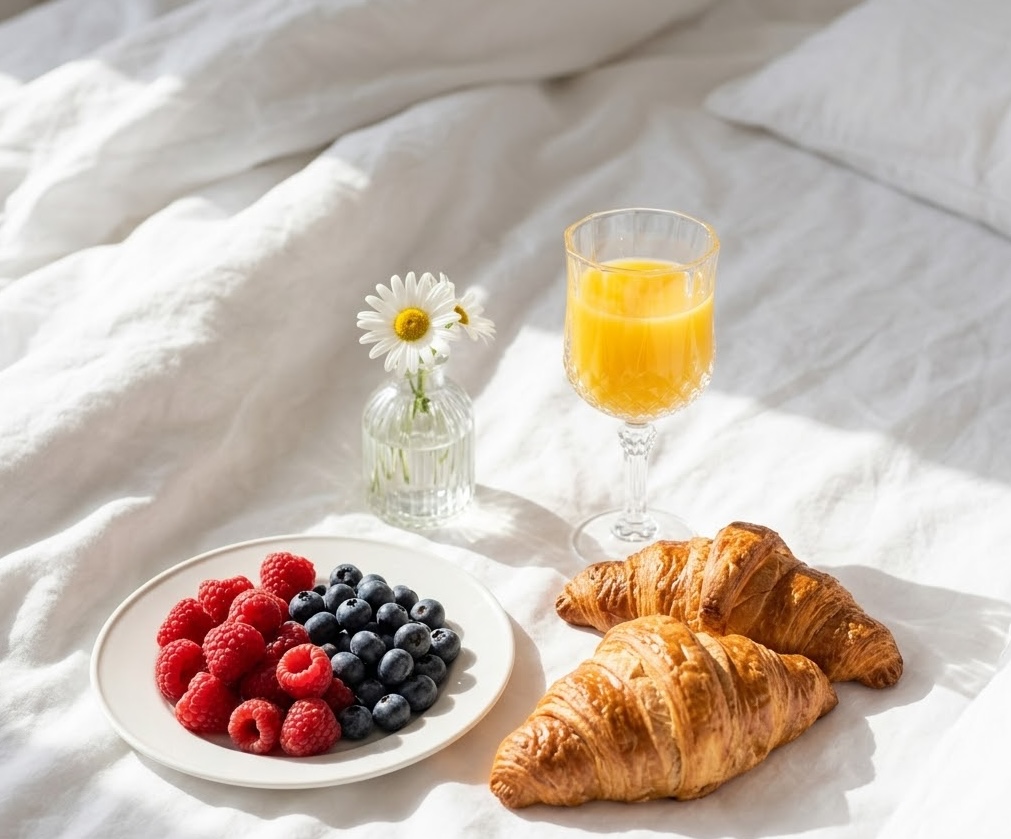 Aesthetic hotel breakfast